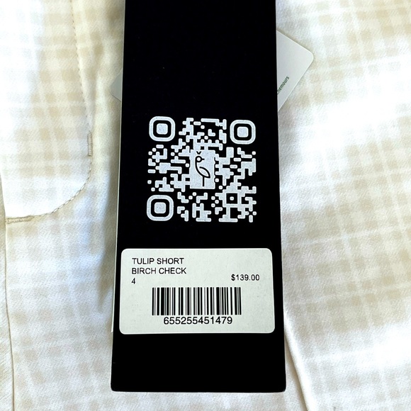 NWT A. Putnam Tulip Shorts Birch Check Women’s Size 4 - Picture 8 of 15